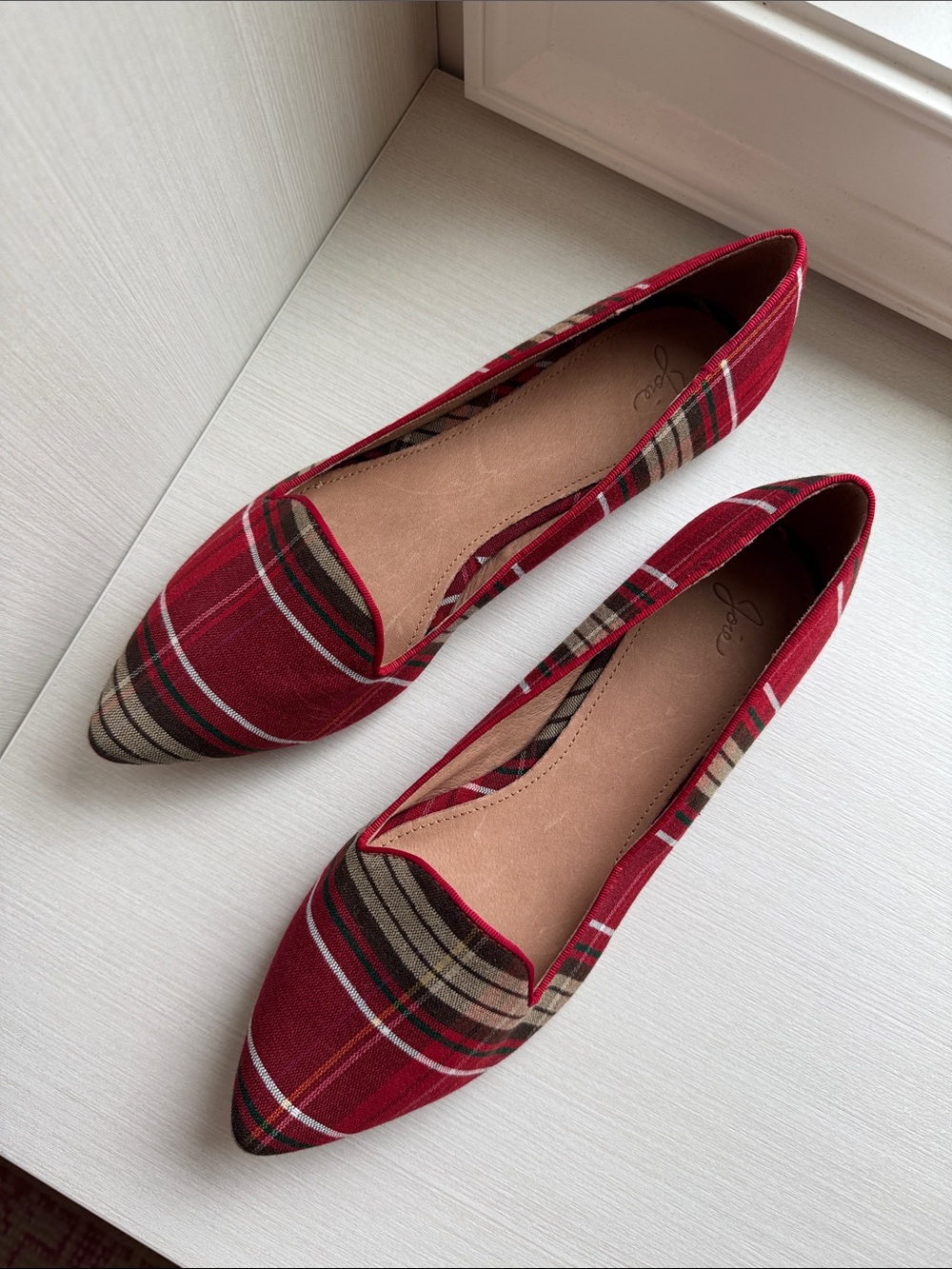 Joie FINAL New Daydreaming Plaid Flat Shoe 40 - Picture 2 of 12